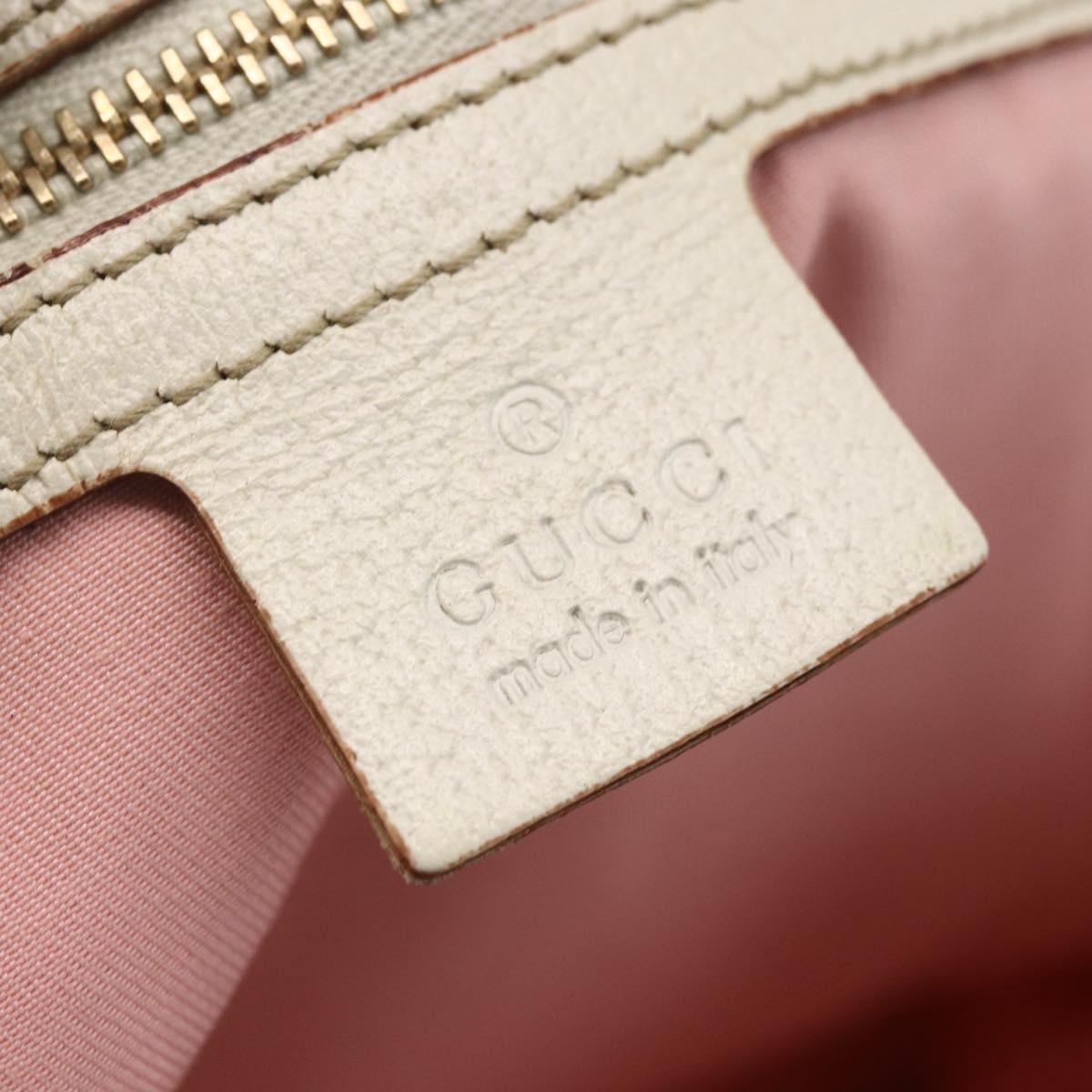 GUCCI GG Canvas Sherry Line Tote Bag Beige Gold pink 139260 Auth LNZ121