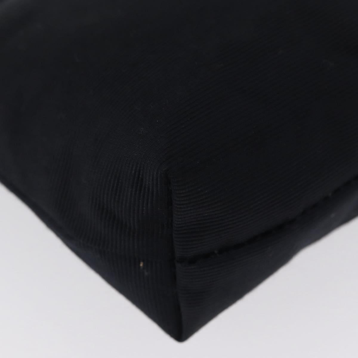 CELINE Circle Pouch Canvas Black Gold Auth LNZ123A