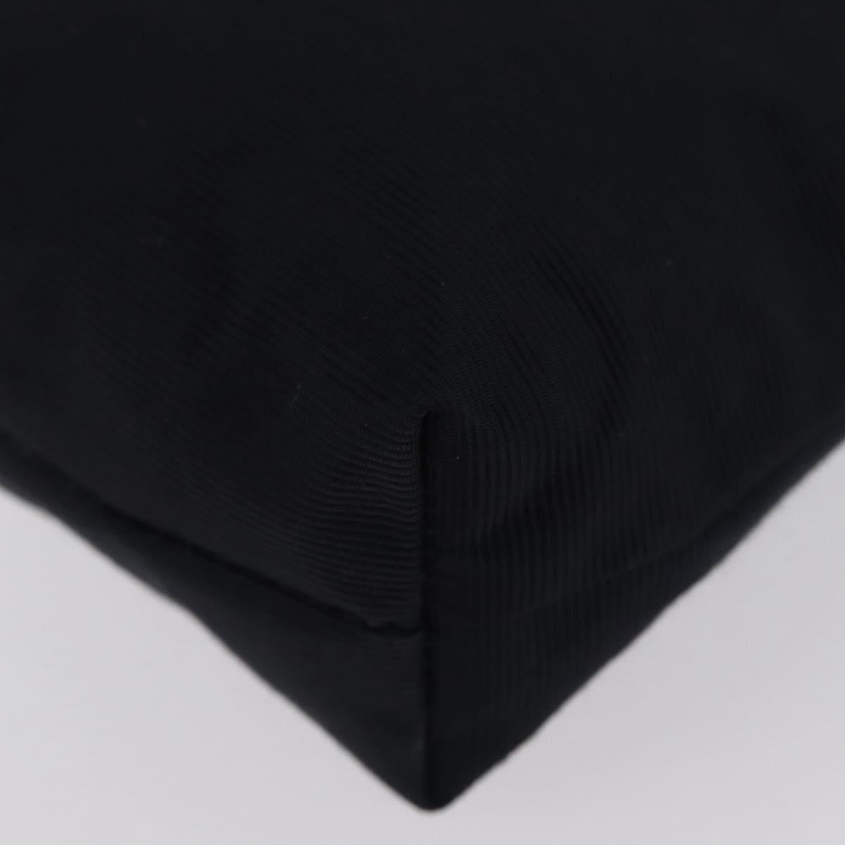 CELINE Circle Pouch Canvas Black Gold Auth LNZ123A