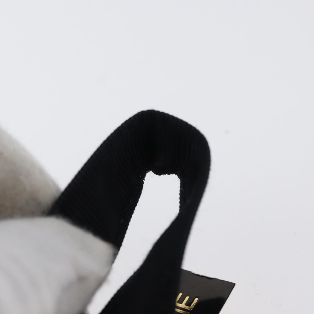 CELINE Circle Pouch Canvas Black Gold Auth LNZ123A