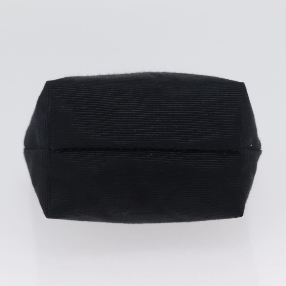 CELINE Circle Pouch Canvas Black Gold Auth LNZ123A