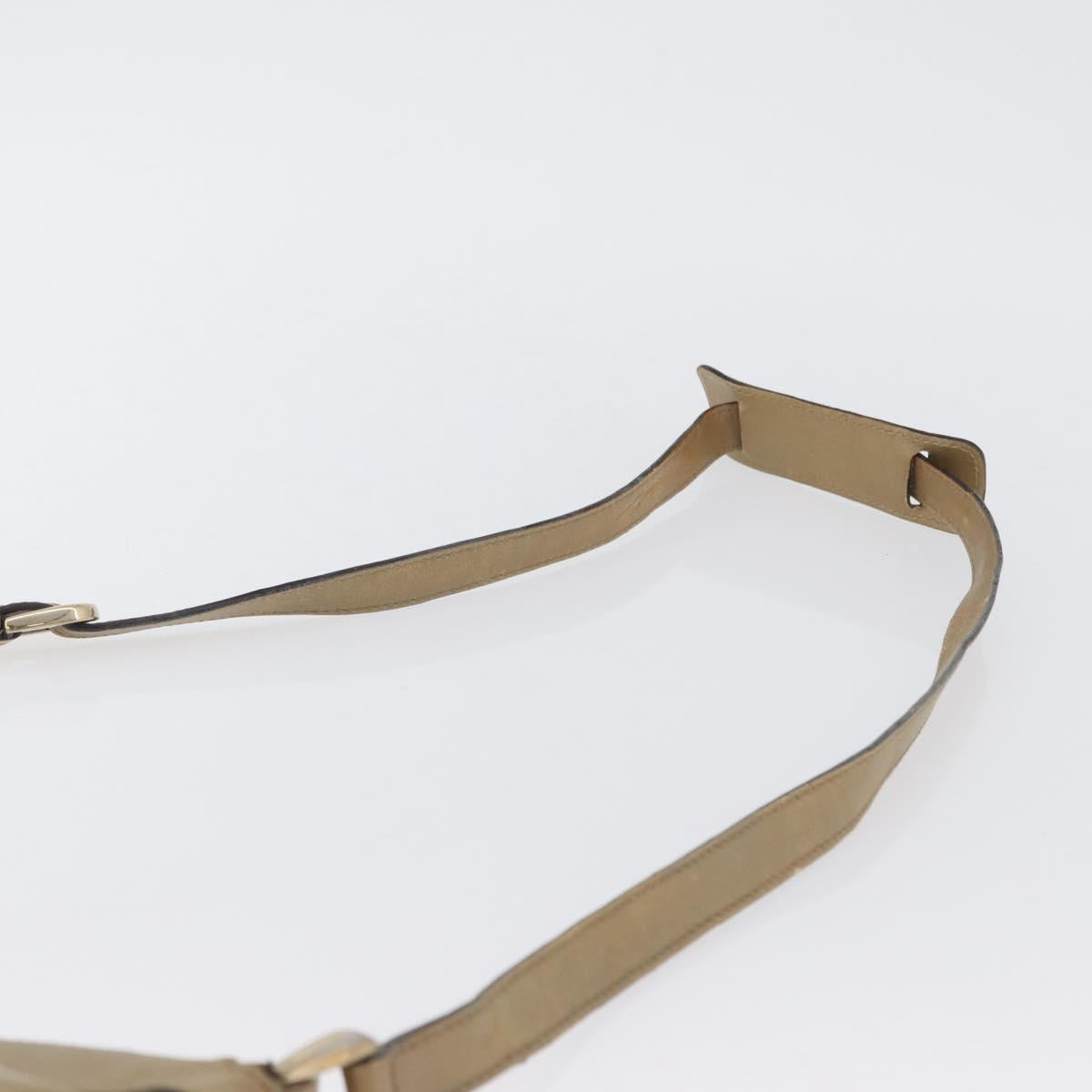 GUCCI GG Crystal Shoulder Bag Beige Gold 203257 Auth LNZ124