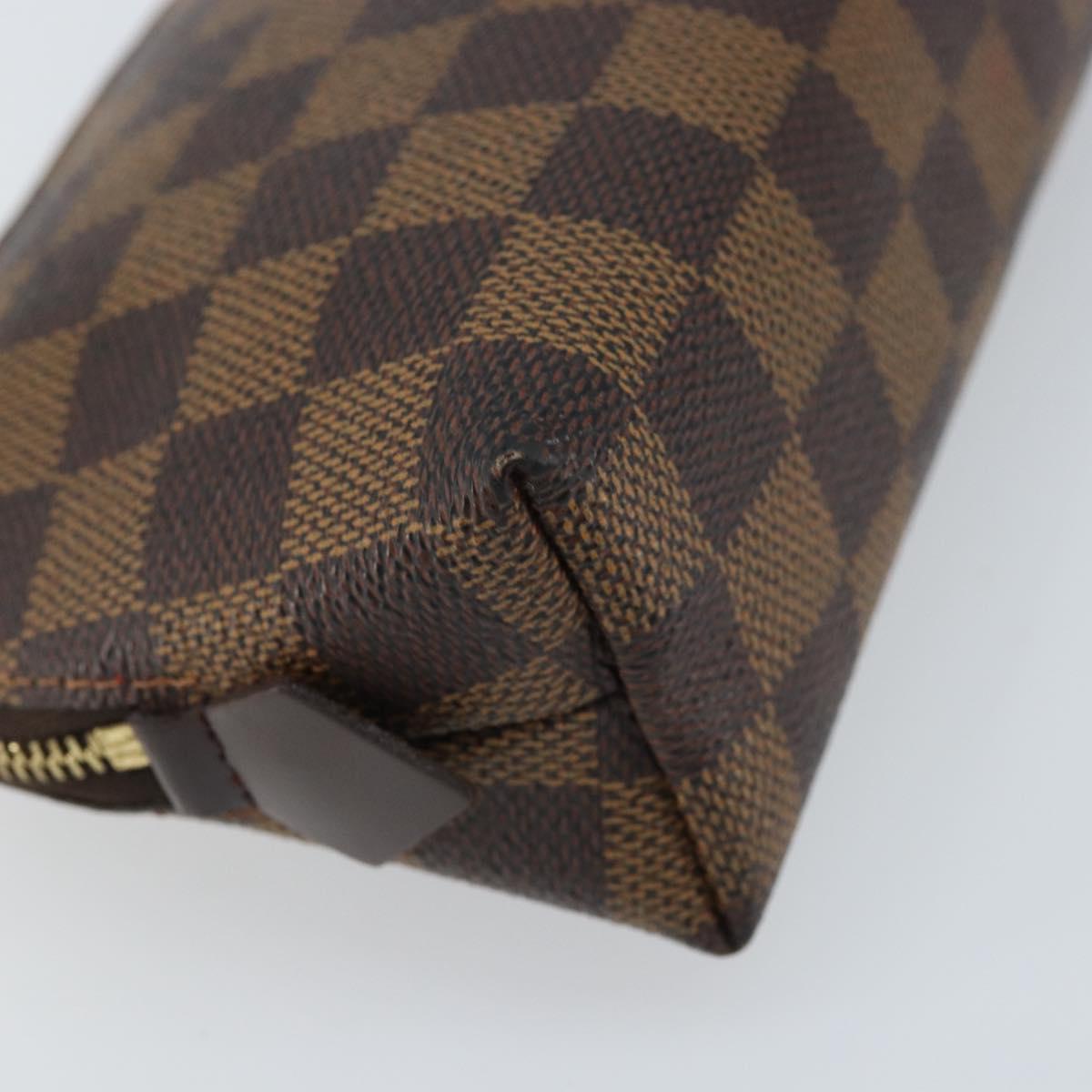 LOUIS VUITTON Damier Ebene Pochette Cosmetic PM Pouch N47516 LV Auth LNZ126