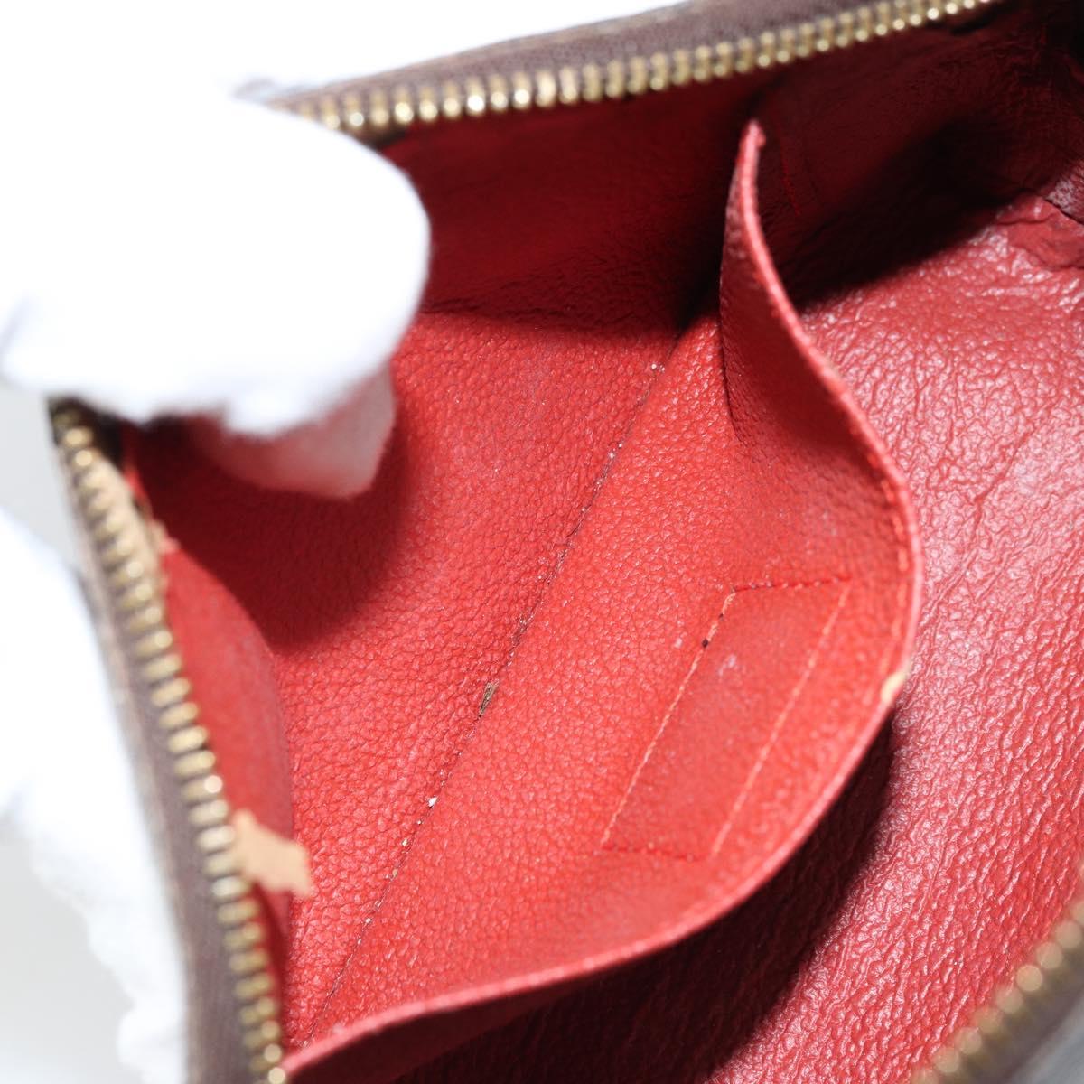 LOUIS VUITTON Damier Ebene Pochette Cosmetic PM Pouch N47516 LV Auth LNZ126