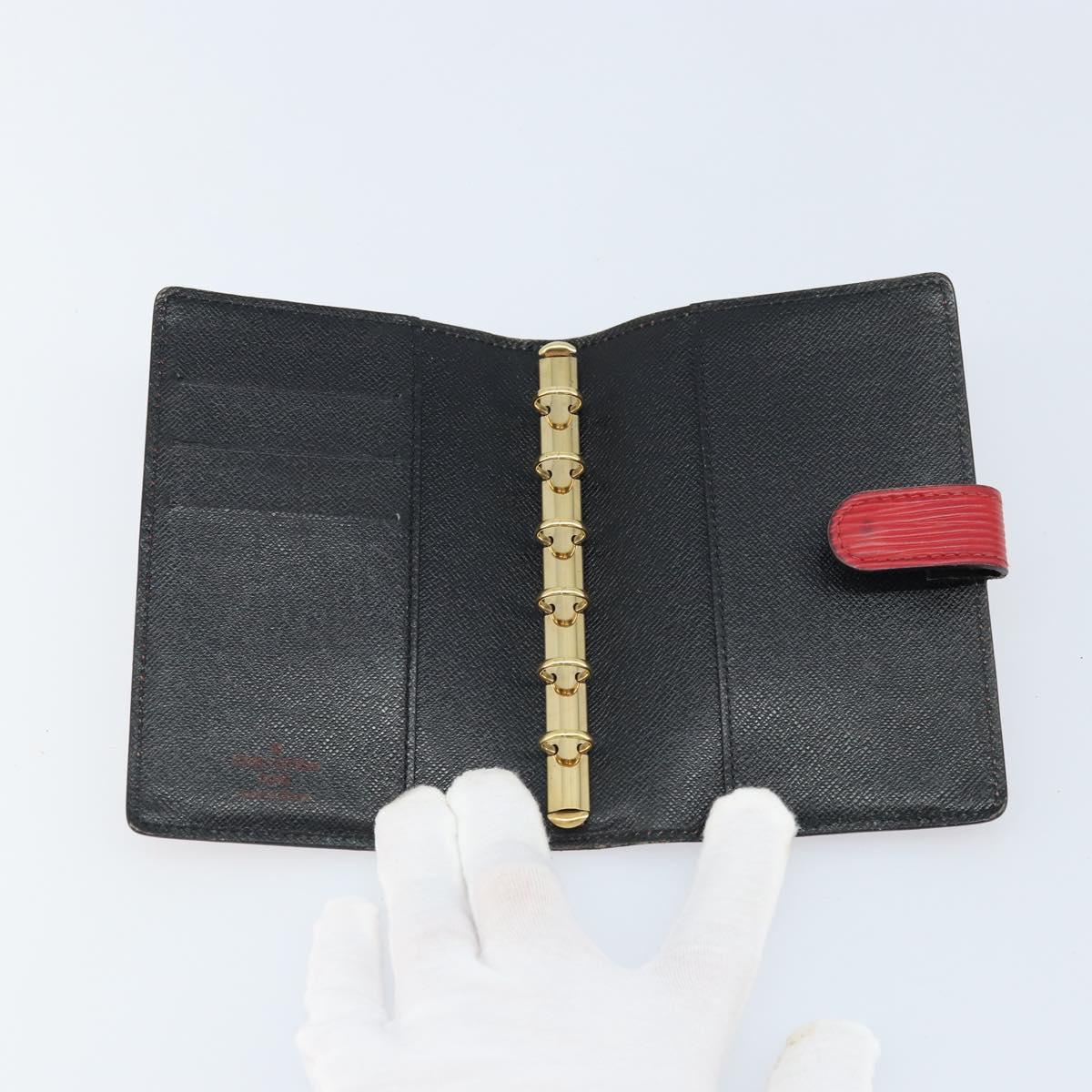 LOUIS VUITTON Epi Agenda PM Day Planner Cover Red R20057 LV Auth LNZ128