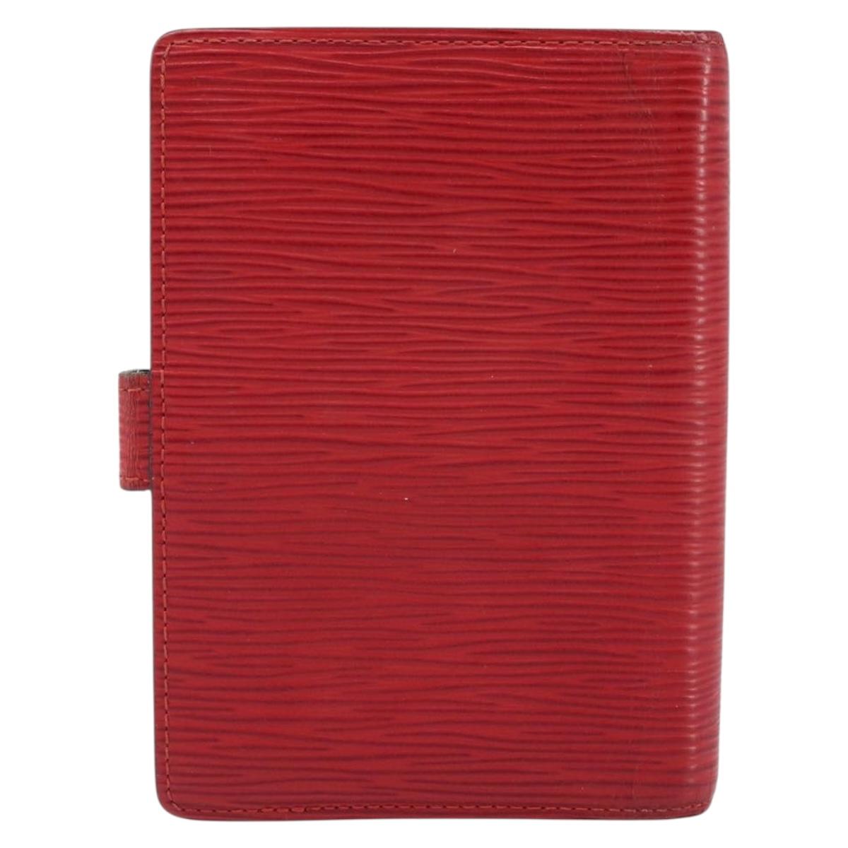 LOUIS VUITTON Epi Agenda PM Day Planner Cover Red R20057 LV Auth LNZ128