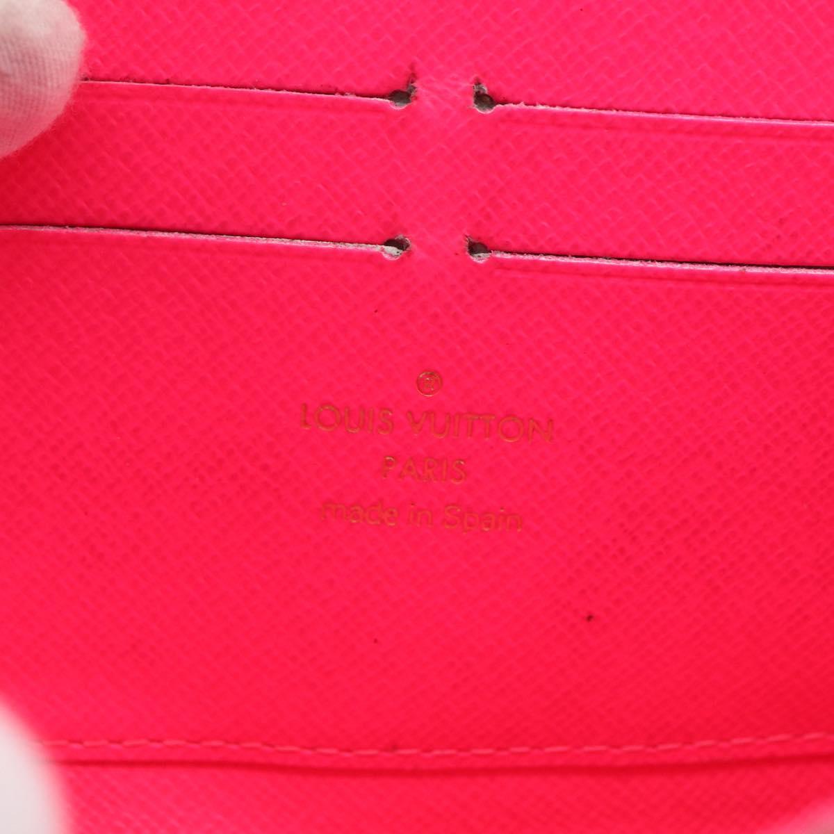 LOUIS VUITTON Monogram Graffiti Zippy Wallet Wallet Pink M93710 Auth LNZ129V