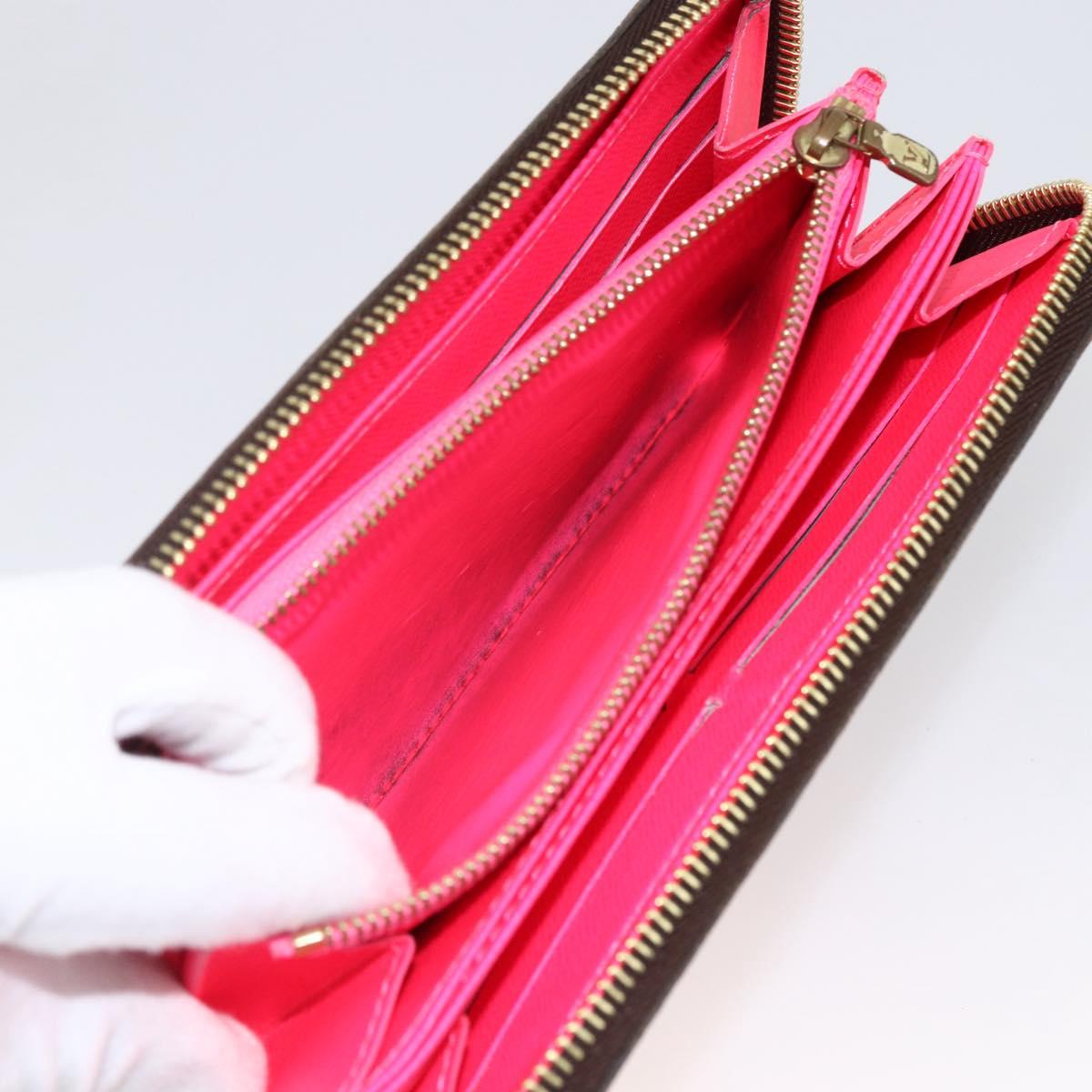 LOUIS VUITTON Monogram Graffiti Zippy Wallet Wallet Pink M93710 Auth LNZ129V