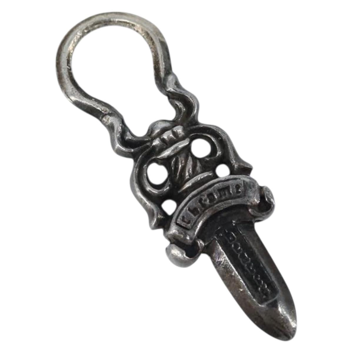 Chrome Hearts #5 Dagger Charm Pendant Top Ag925 Silver Auth LNZ146SM