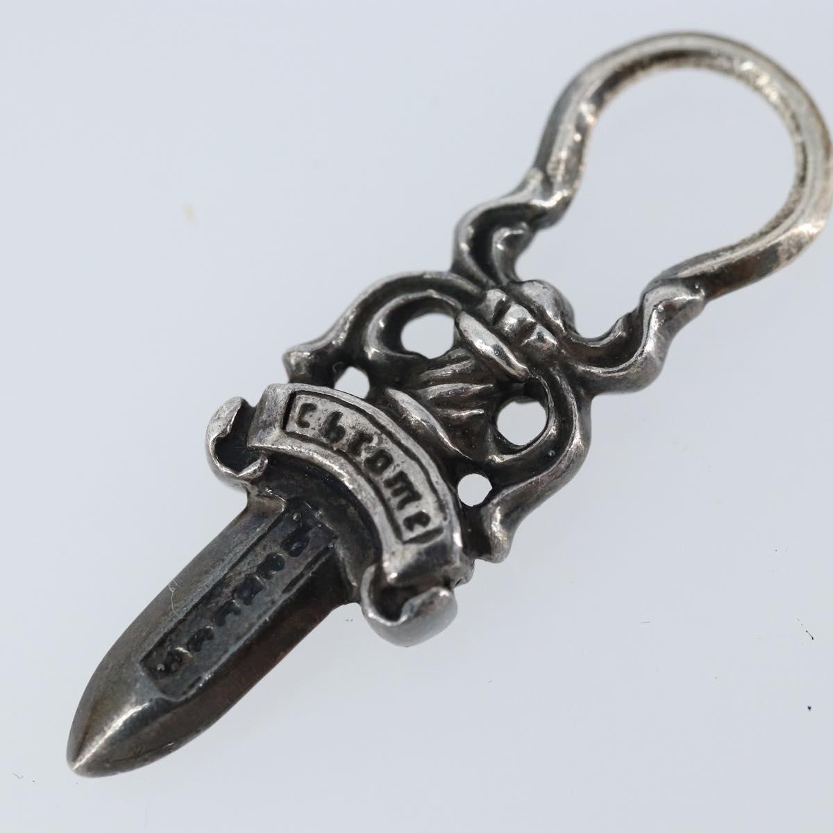 Chrome Hearts #5 Dagger Charm Pendant Top Ag925 Silver Auth LNZ146SM