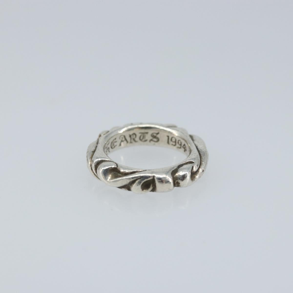 Chrome Hearts Scroll Band Ring Ag925 Silver Auth LNZ147SM
