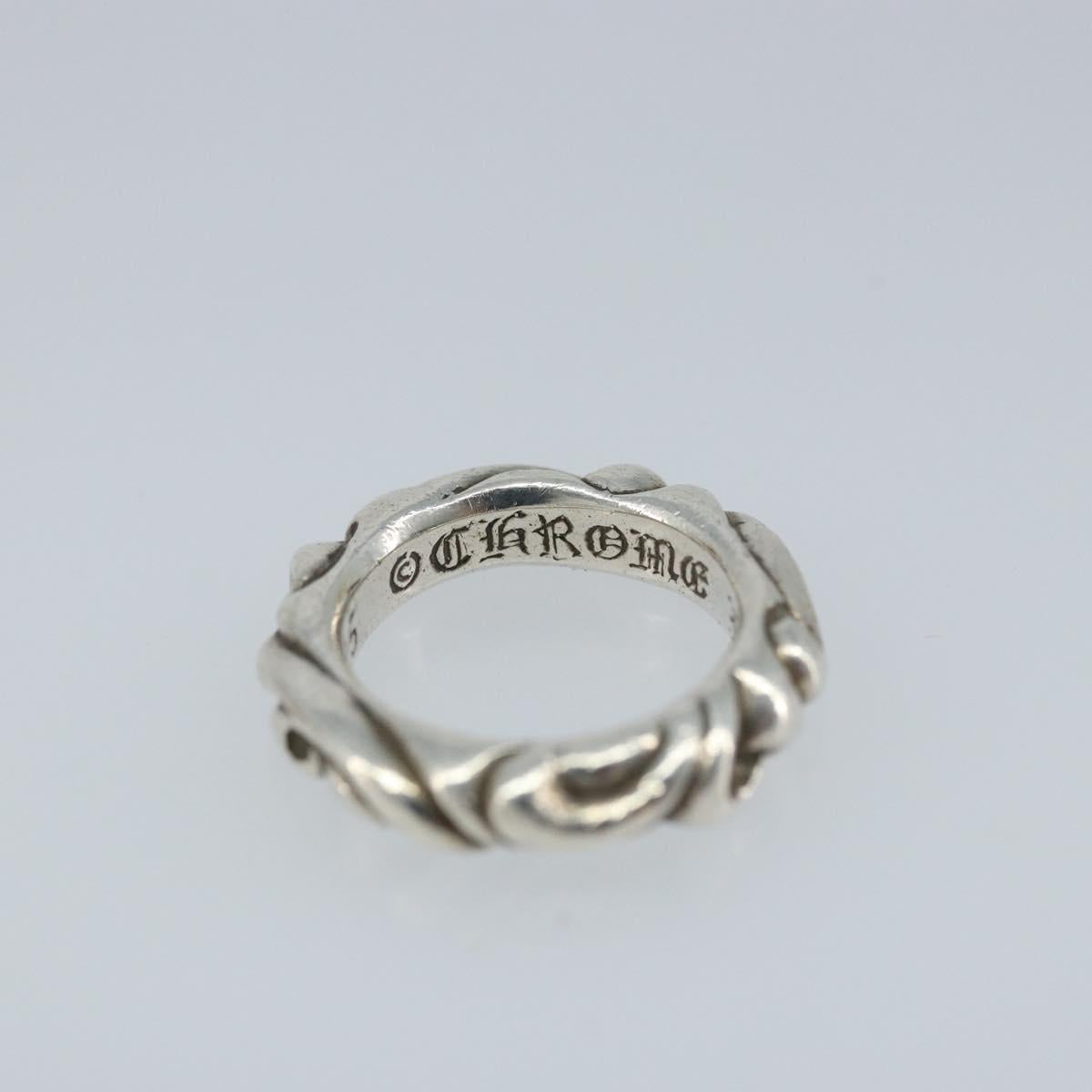 Chrome Hearts Scroll Band Ring Ag925 Silver Auth LNZ147SM