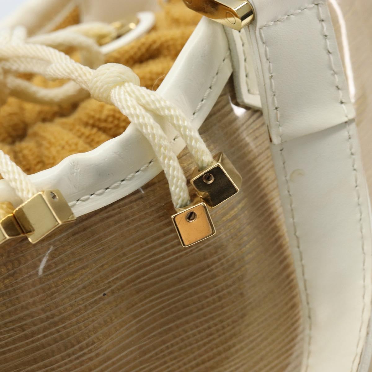LOUIS VUITTON Epi Plage Mini lagoon Bay Bag Beige Sabre M92473 LV Auth LNZ159