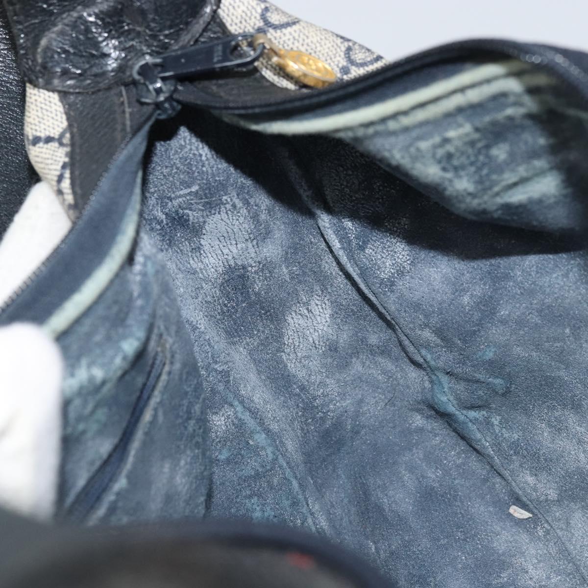 GUCCI GG Supreme Sherry Line Shoulder Bag PVC Navy Gold Auth LNZ160