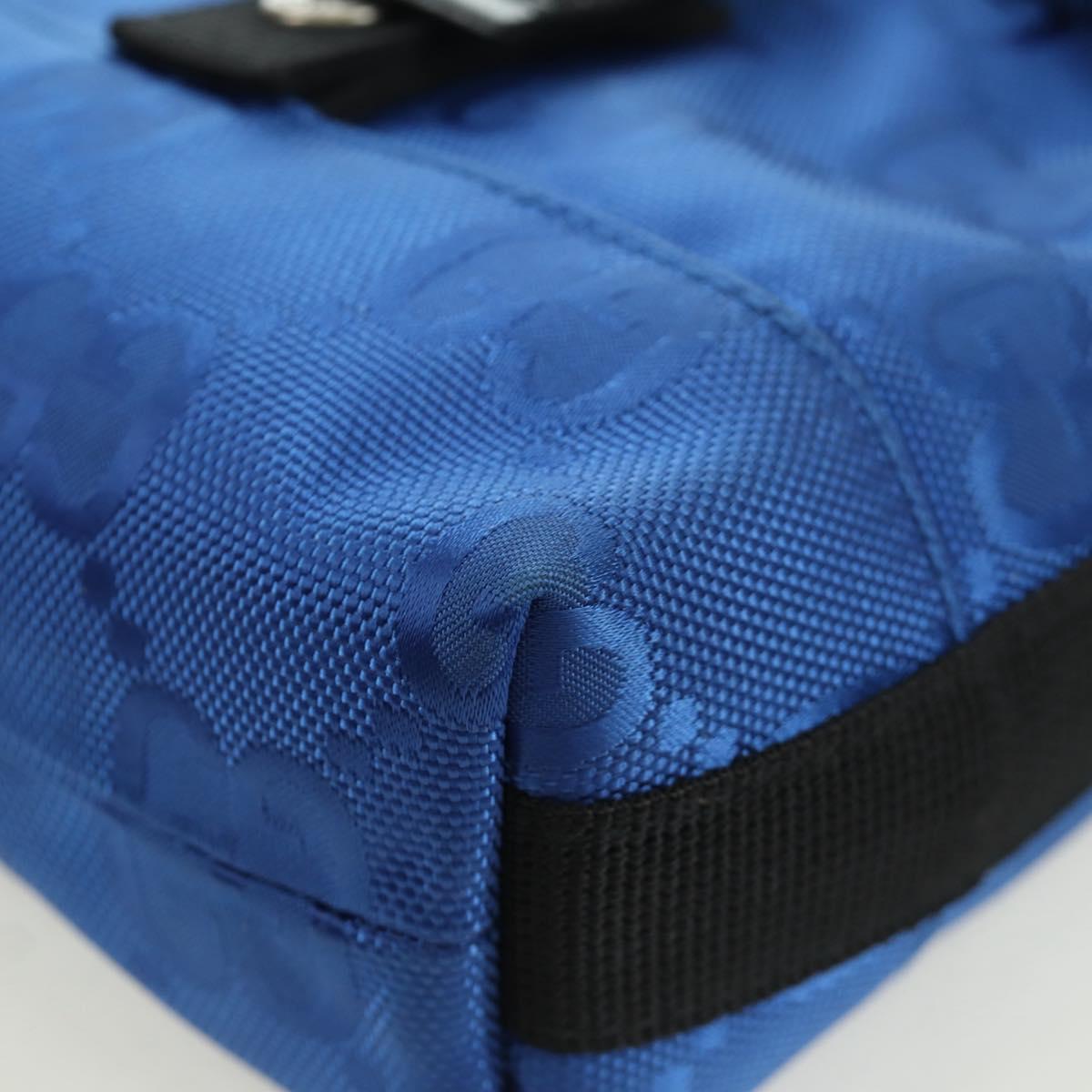 GUCCI GG Canvas Shoulder Bag Blue 643858 Auth LNZ169M