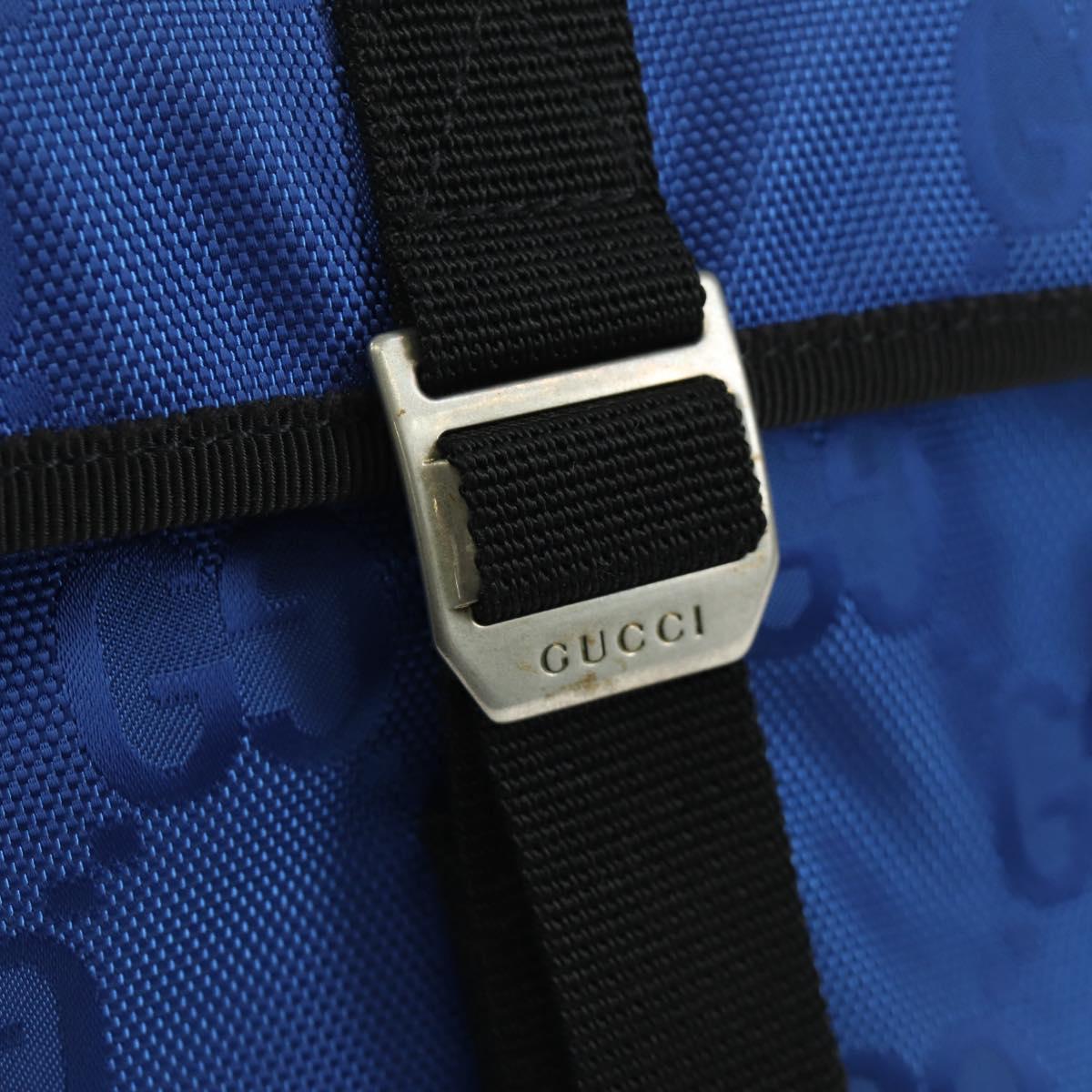 GUCCI GG Canvas Shoulder Bag Blue 643858 Auth LNZ169M