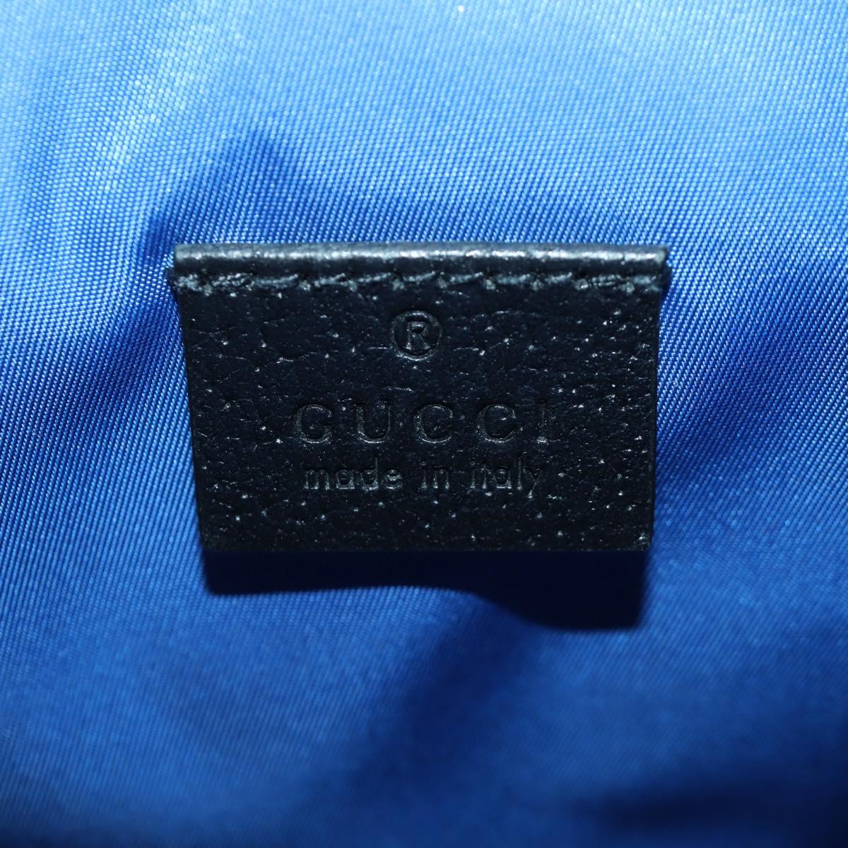 GUCCI GG Canvas Shoulder Bag Blue 643858 Auth LNZ169M