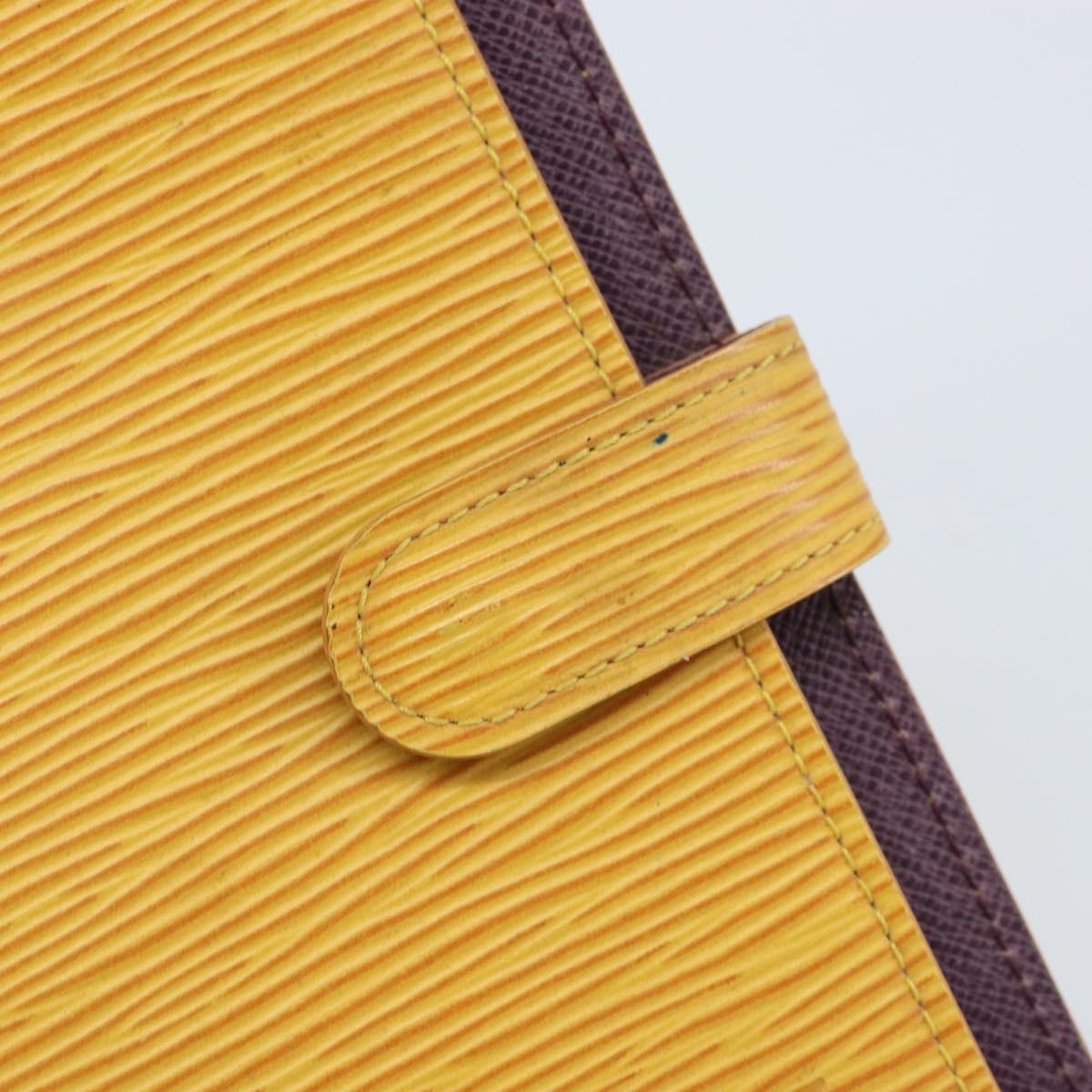 LOUIS VUITTON Epi Agenda PM Day Planner Cover Yellow R20059 LV Auth LNZ178