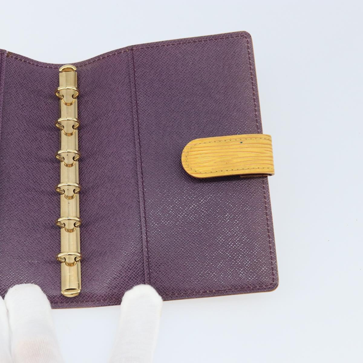 LOUIS VUITTON Epi Agenda PM Day Planner Cover Yellow R20059 LV Auth LNZ178