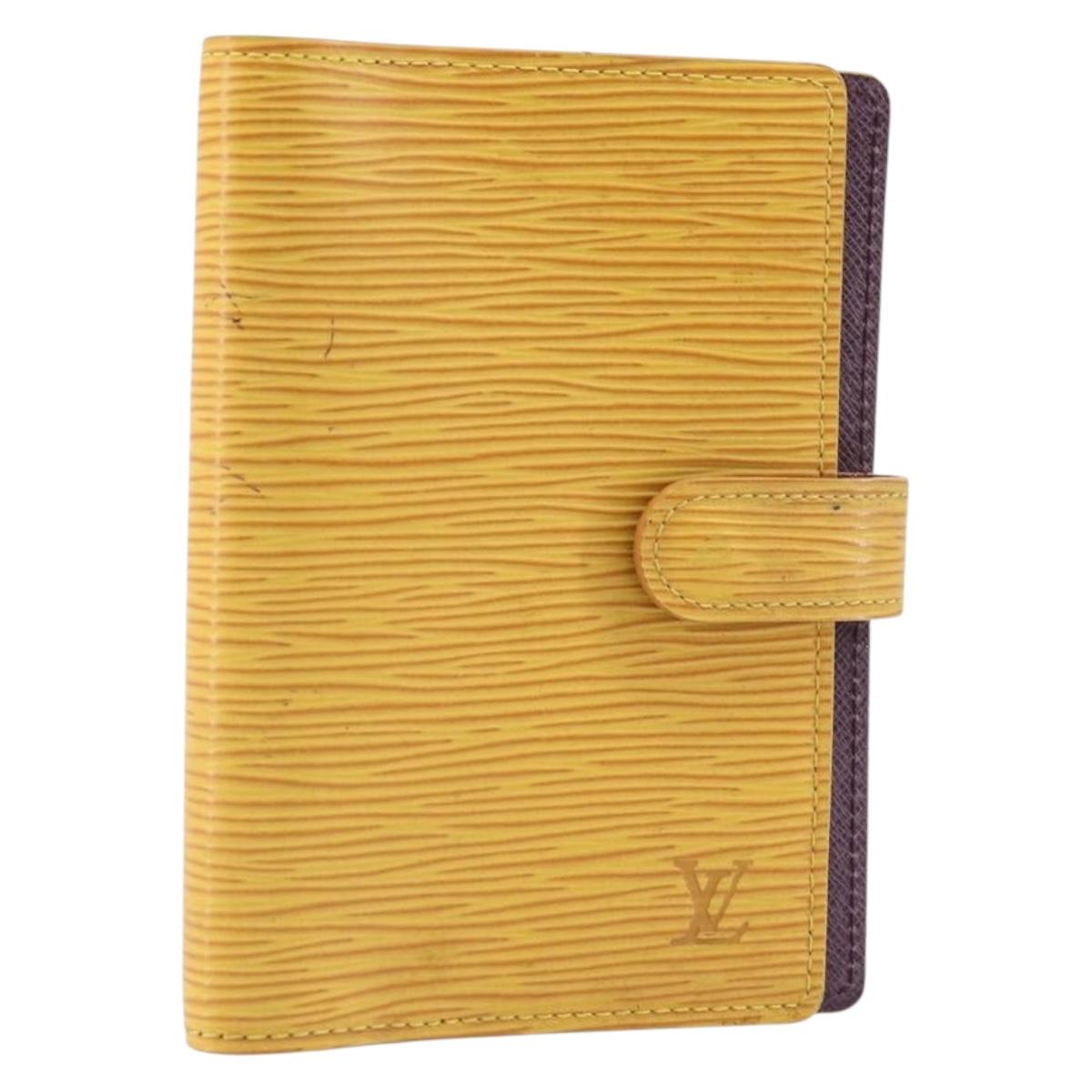 LOUIS VUITTON Epi Agenda PM Day Planner Cover Yellow R20059 LV Auth LNZ178