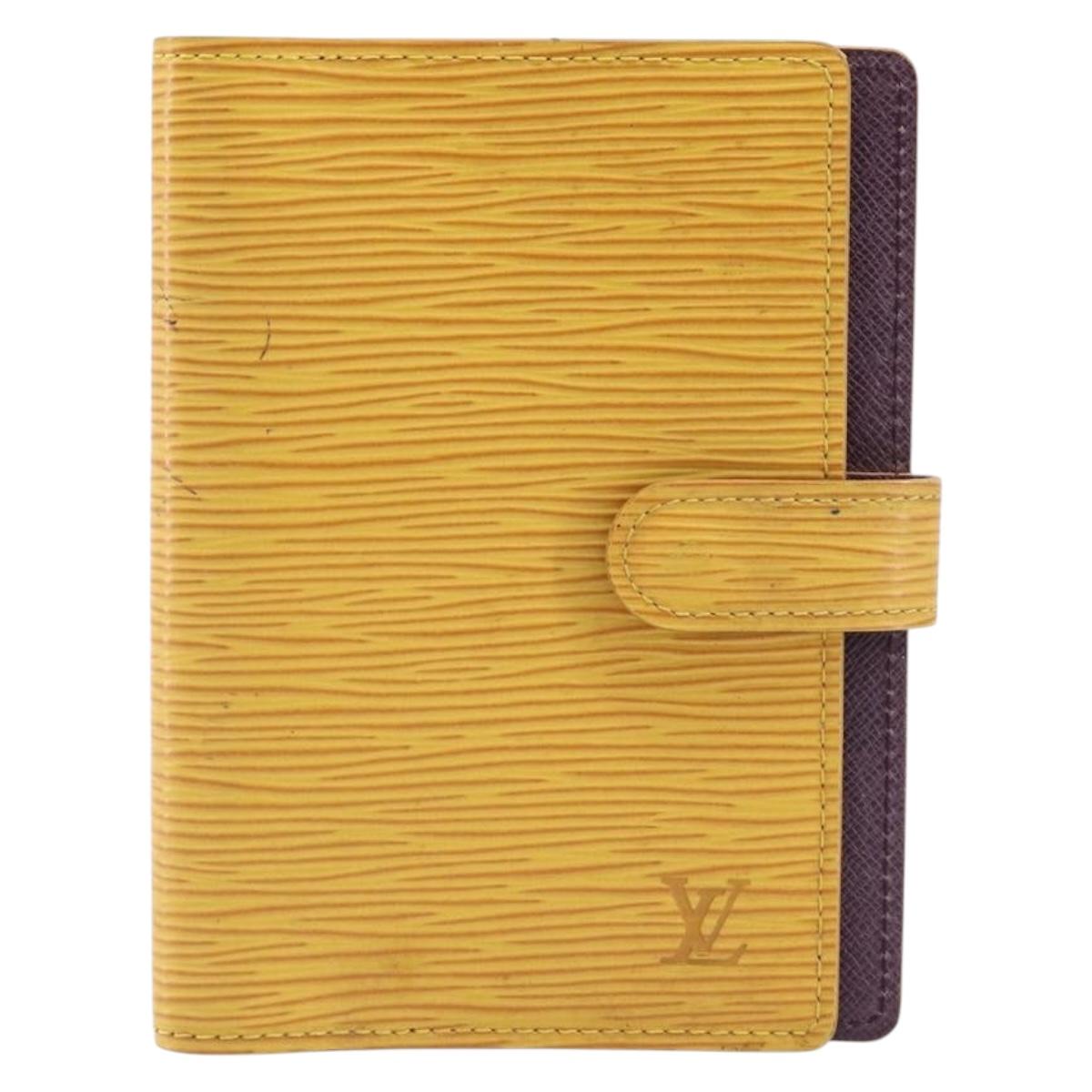 LOUIS VUITTON Epi Agenda PM Day Planner Cover Yellow R20059 LV Auth LNZ178
