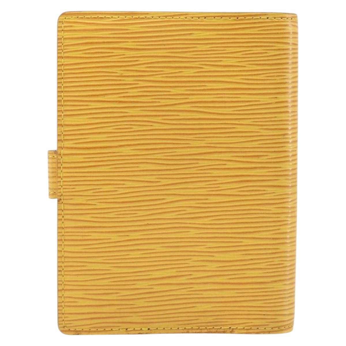 LOUIS VUITTON Epi Agenda PM Day Planner Cover Yellow R20059 LV Auth LNZ178
