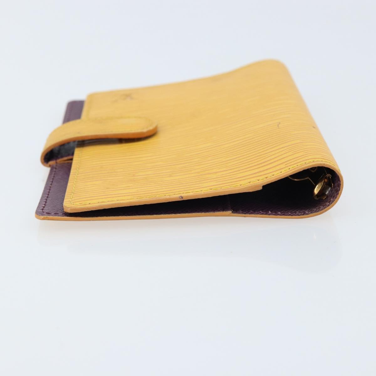 LOUIS VUITTON Epi Agenda PM Day Planner Cover Yellow R20059 LV Auth LNZ178