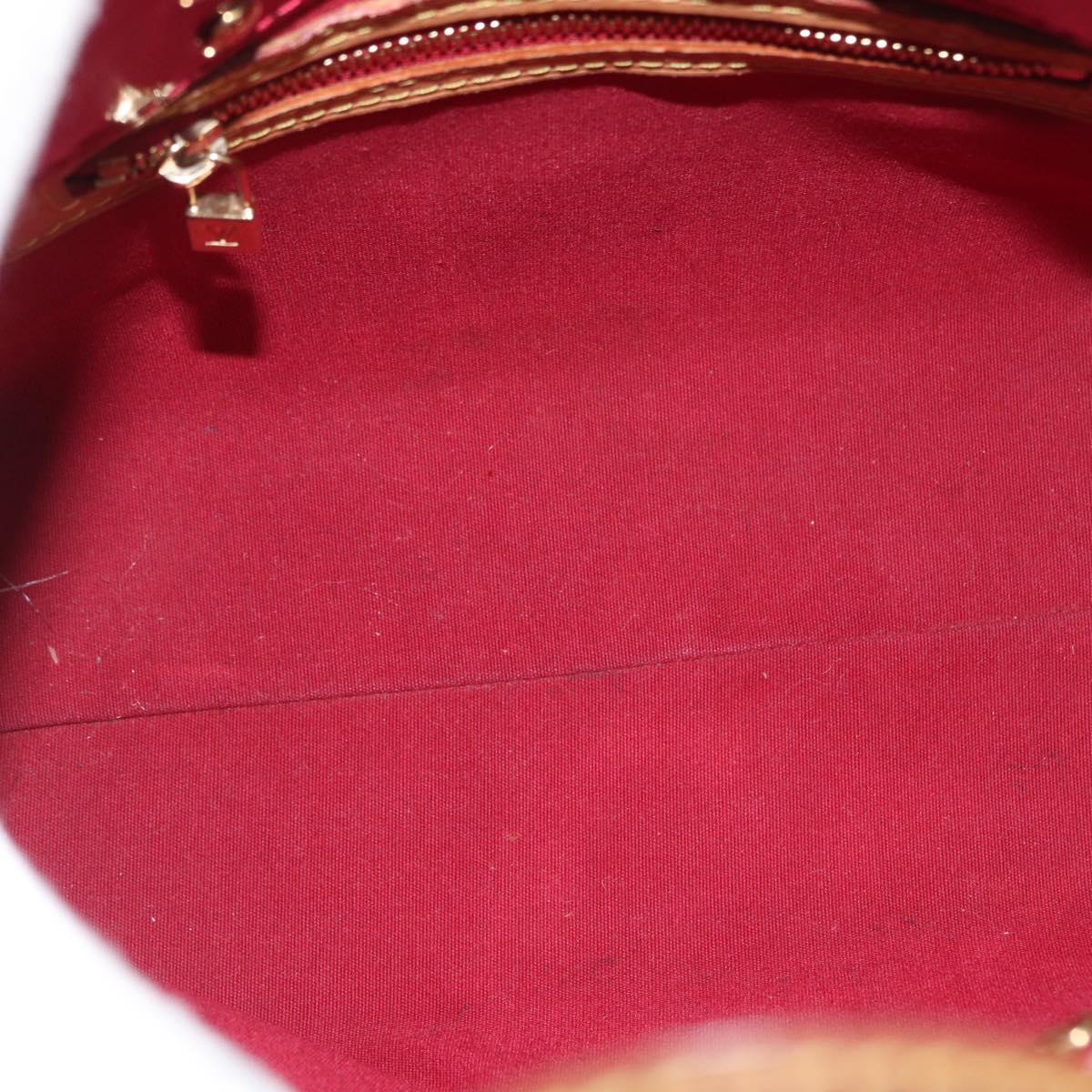 LOUIS VUITTON Monogram Vernis Reade PM Hand Bag Pomme D'amour M91990 Auth LNZ195