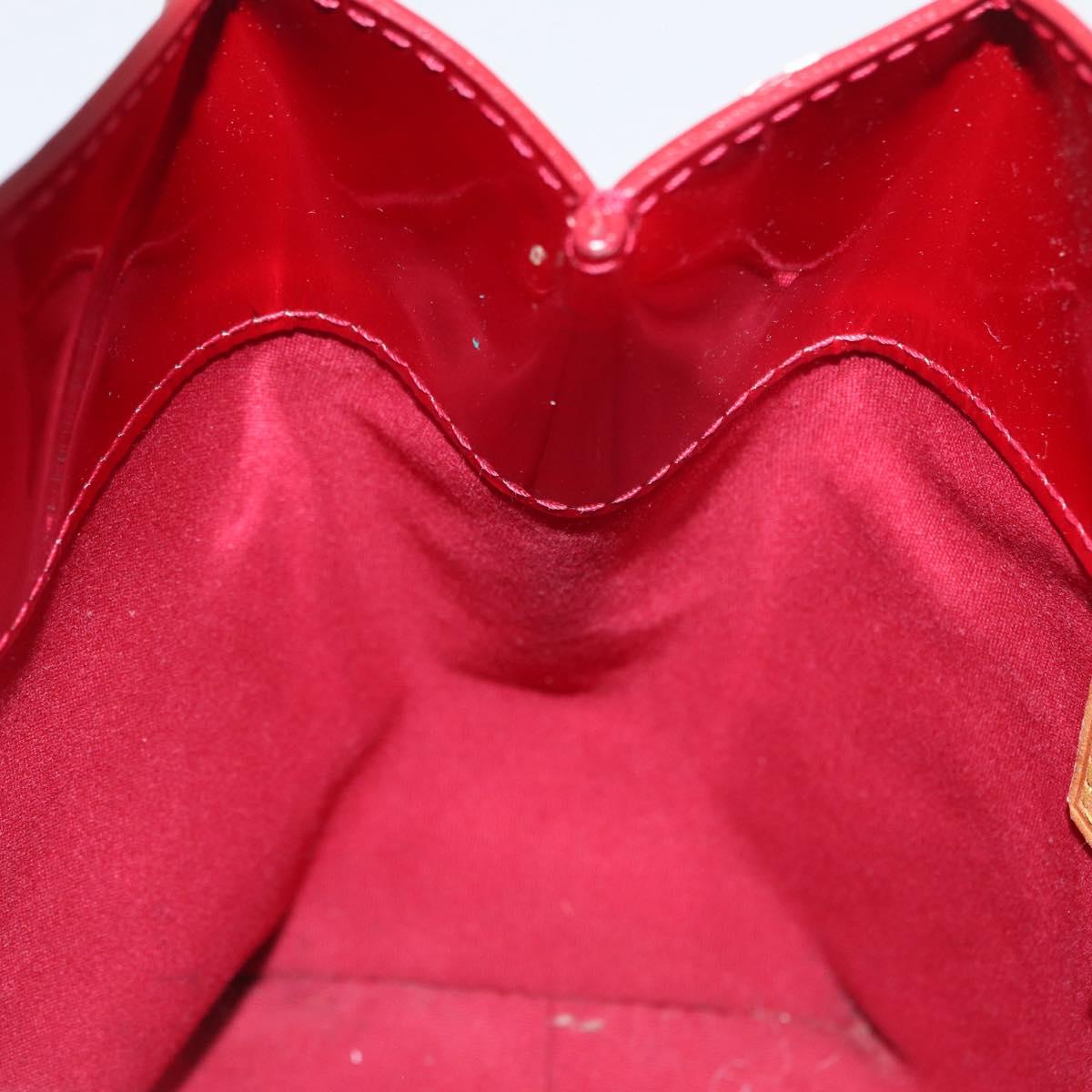 LOUIS VUITTON Monogram Vernis Reade PM Hand Bag Pomme D'amour M91990 Auth LNZ195