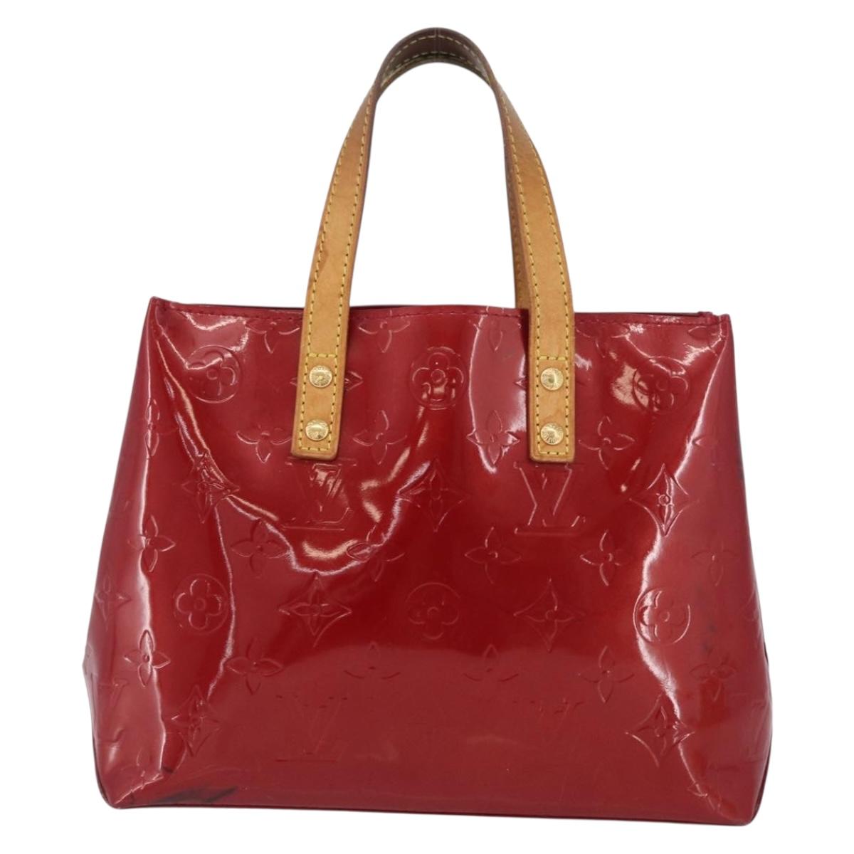 LOUIS VUITTON Monogram Vernis Reade PM Hand Bag Pomme D'amour M91990 Auth LNZ195