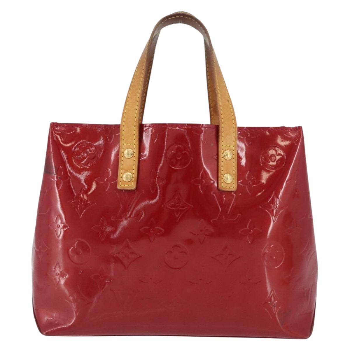LOUIS VUITTON Monogram Vernis Reade PM Hand Bag Pomme D'amour M91990 Auth LNZ195