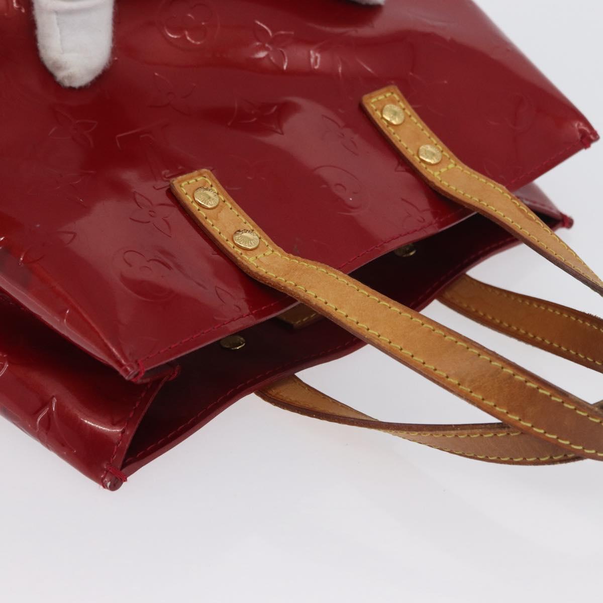 LOUIS VUITTON Monogram Vernis Reade PM Hand Bag Pomme D'amour M91990 Auth LNZ195