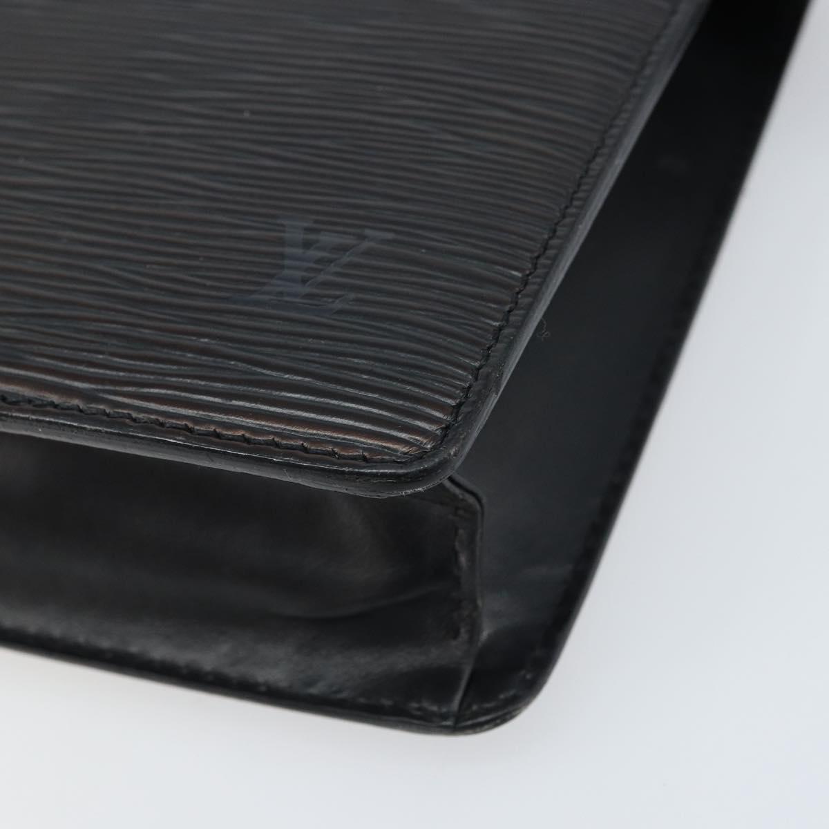 LOUIS VUITTON Epi Pochette Homme Clutch Bag Black M52522 LV Auth LNZ204
