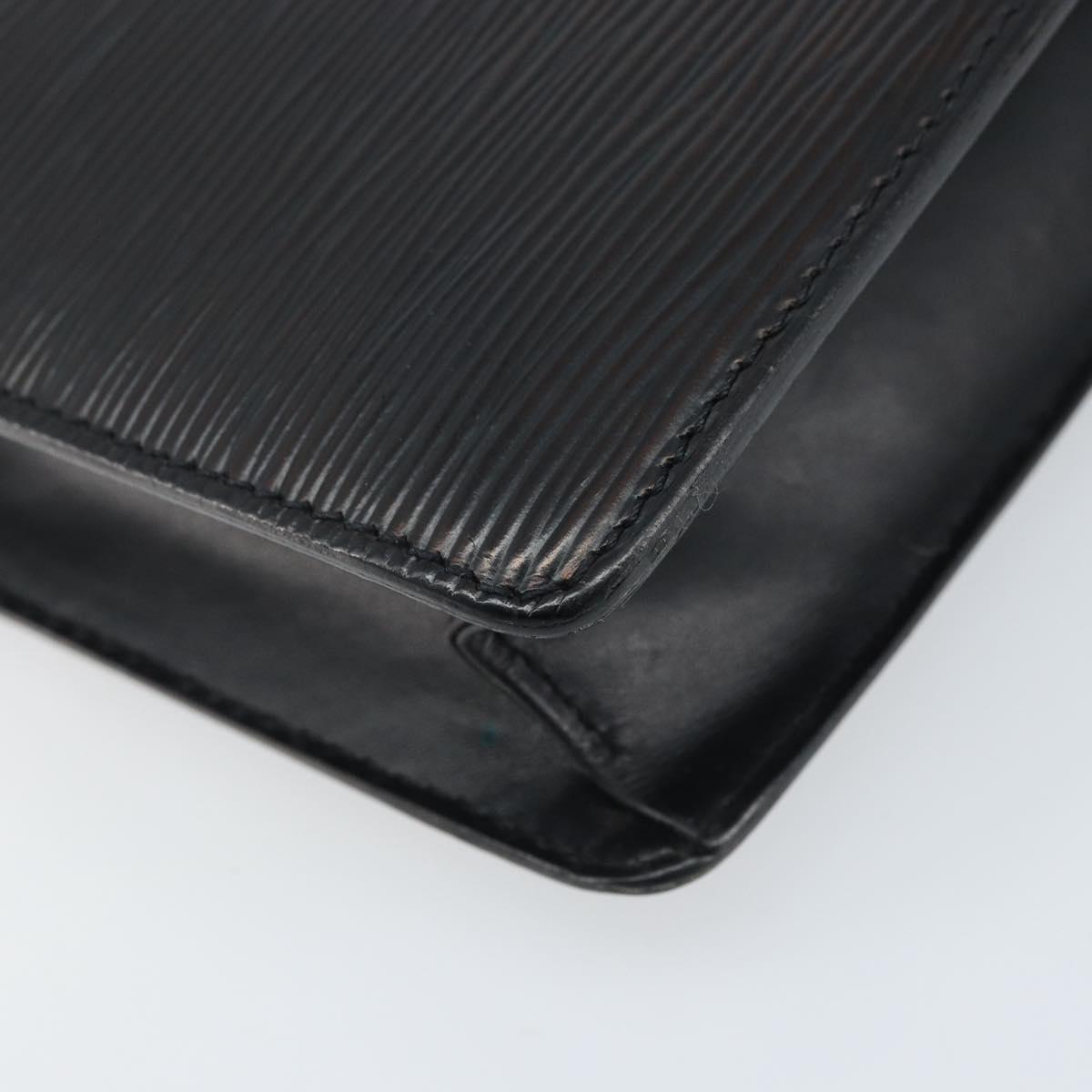 LOUIS VUITTON Epi Pochette Homme Clutch Bag Black M52522 LV Auth LNZ204