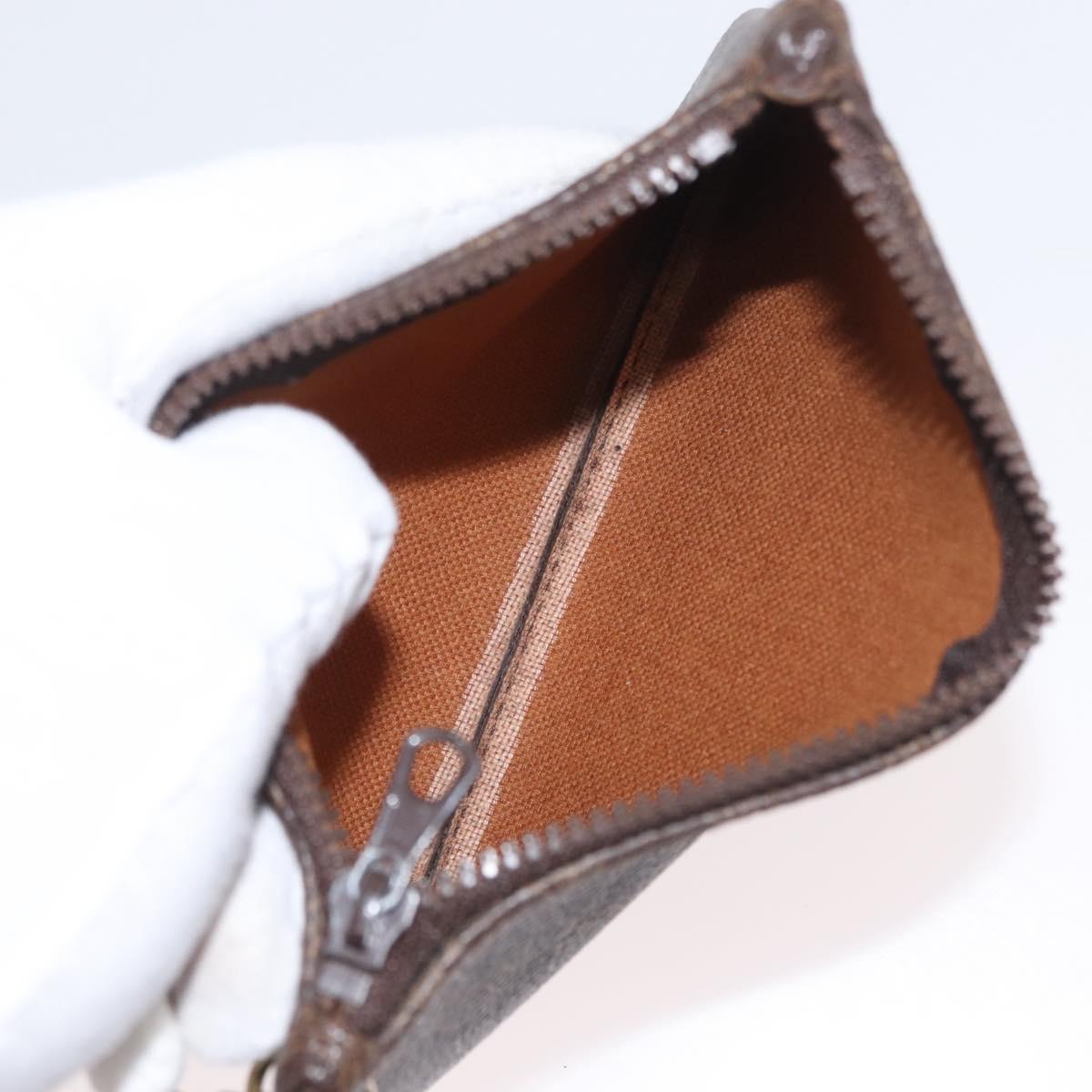 CELINE Macadam Canvas Shoulder Bag PVC Leather Brown Gold Auth LNZ210