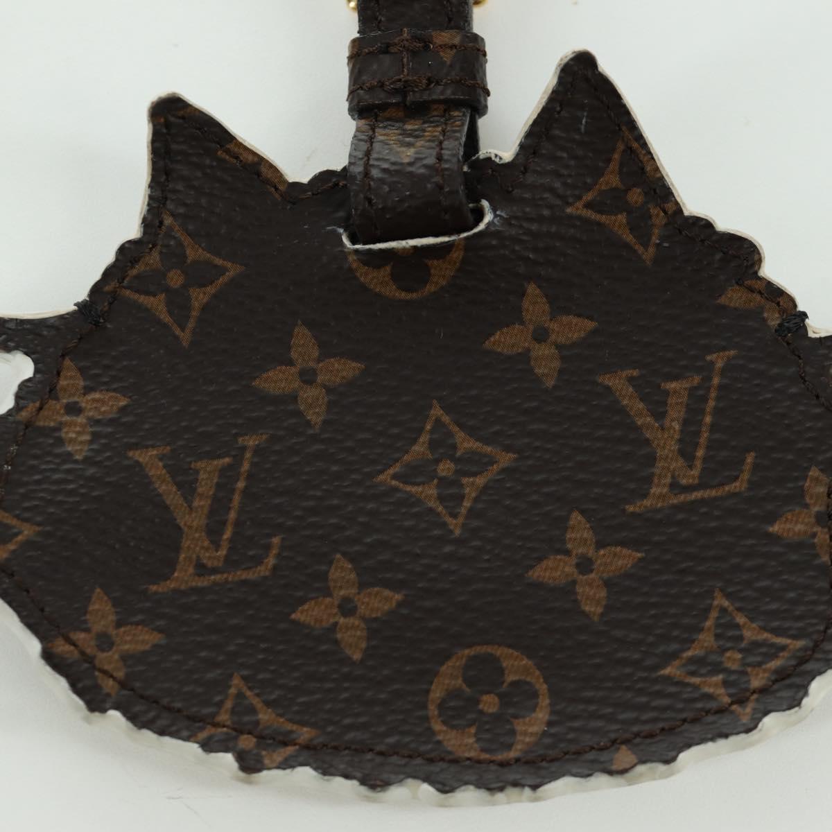 LOUIS VUITTON Catgram Porto Address Catgram Key Holder Black MP2282 Auth LNZ214M