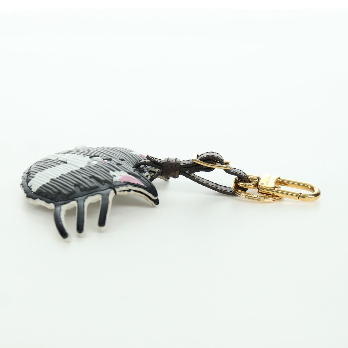 LOUIS VUITTON Catgram Porto Address Catgram Key Holder Black MP2282 Auth LNZ214M