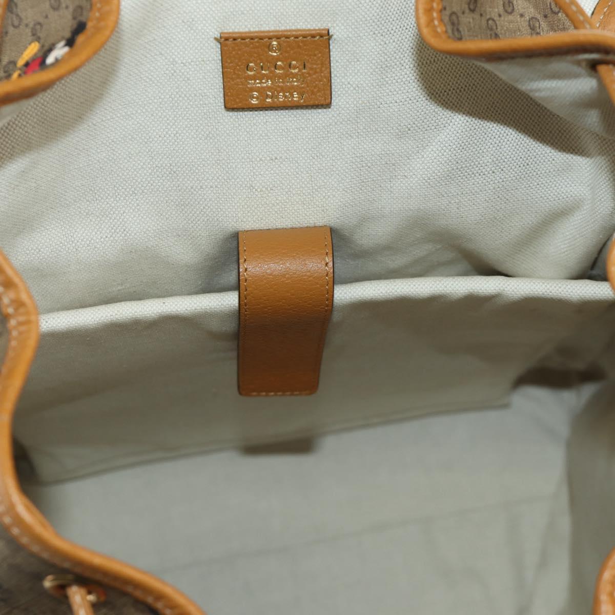 GUCCI Micro GG Supreme GUCCIxDisney Shoulder Bag PVC Beige 603898 Auth LNZ217SM