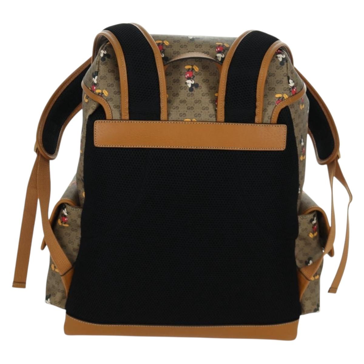 GUCCI Micro GG Supreme GUCCIxDisney Shoulder Bag PVC Beige 603898 Auth LNZ217SM