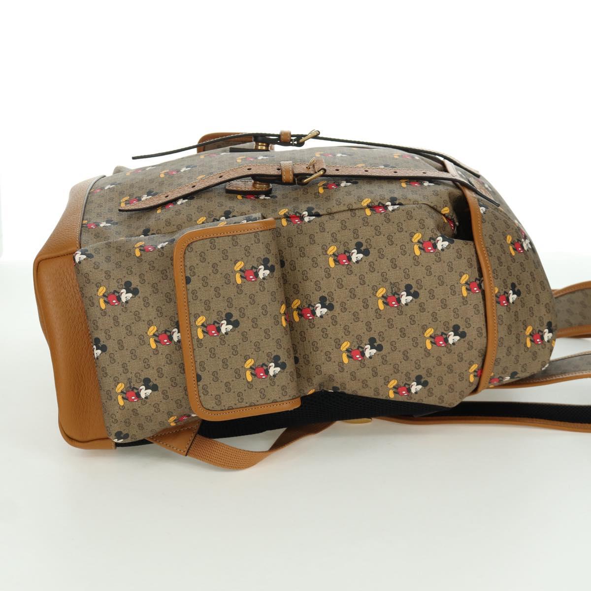 GUCCI Micro GG Supreme GUCCIxDisney Shoulder Bag PVC Beige 603898 Auth LNZ217SM