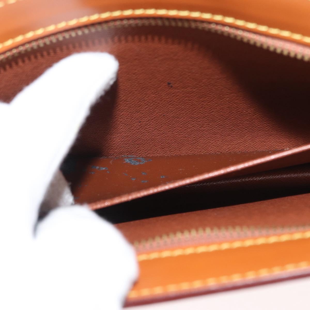 LOUIS VUITTON Epi Pochette Homme Bag Brown Zipangu Gold M52528 LV Auth LNZ226