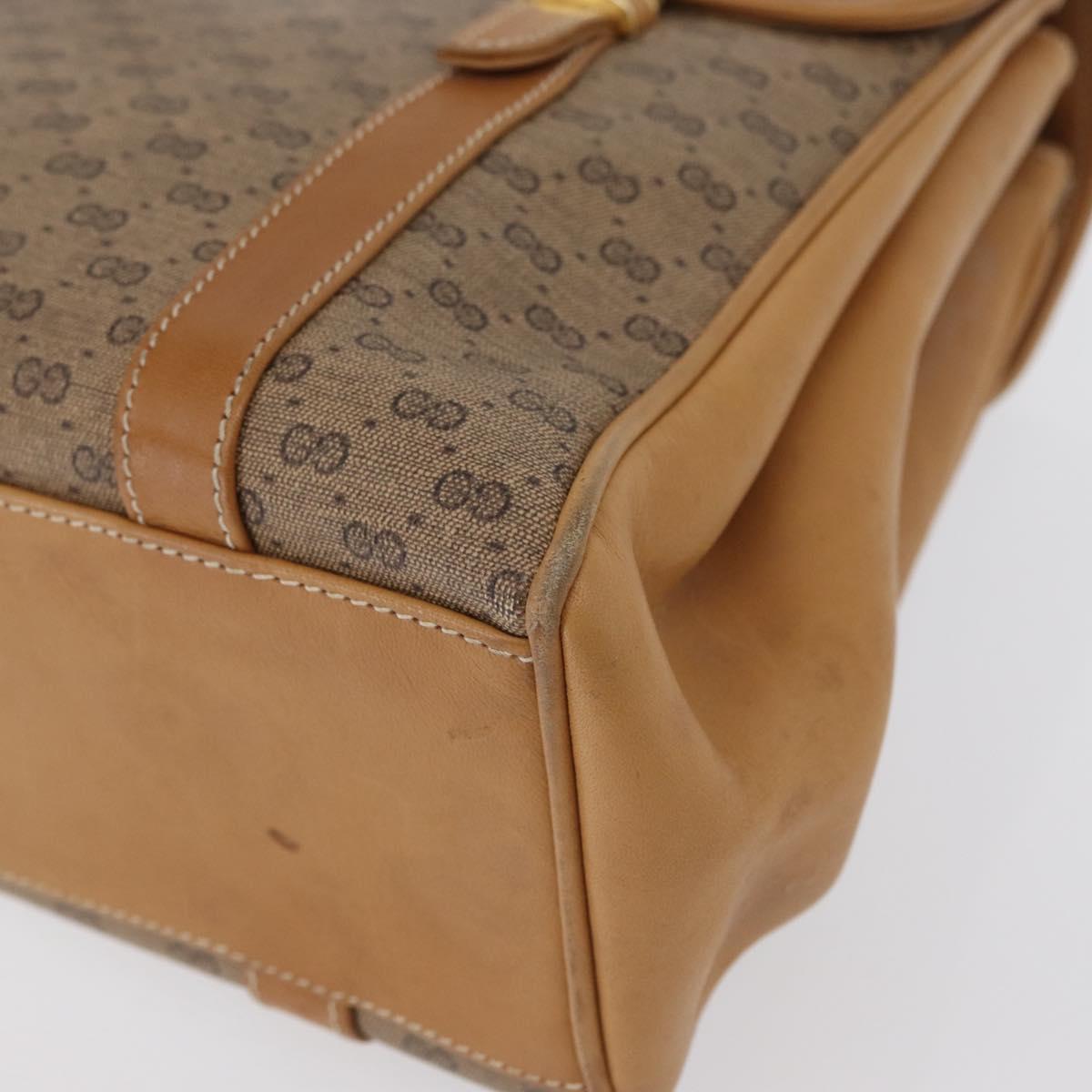 GUCCI Micro GG Supreme Shoulder Bag PVC Beige Gold 46 000 4857 Auth LNZ231