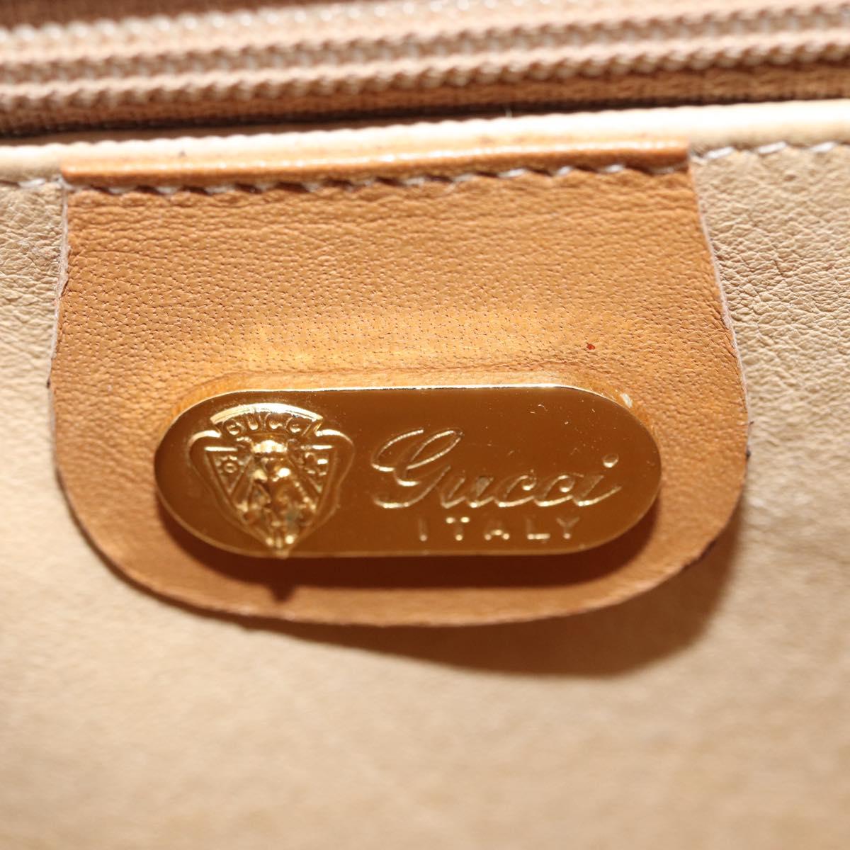 GUCCI Micro GG Supreme Shoulder Bag PVC Beige Gold 46 000 4857 Auth LNZ231