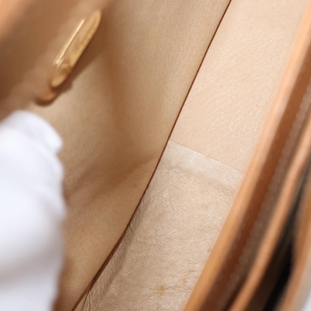 GUCCI Micro GG Supreme Shoulder Bag PVC Beige Gold 46 000 4857 Auth LNZ231