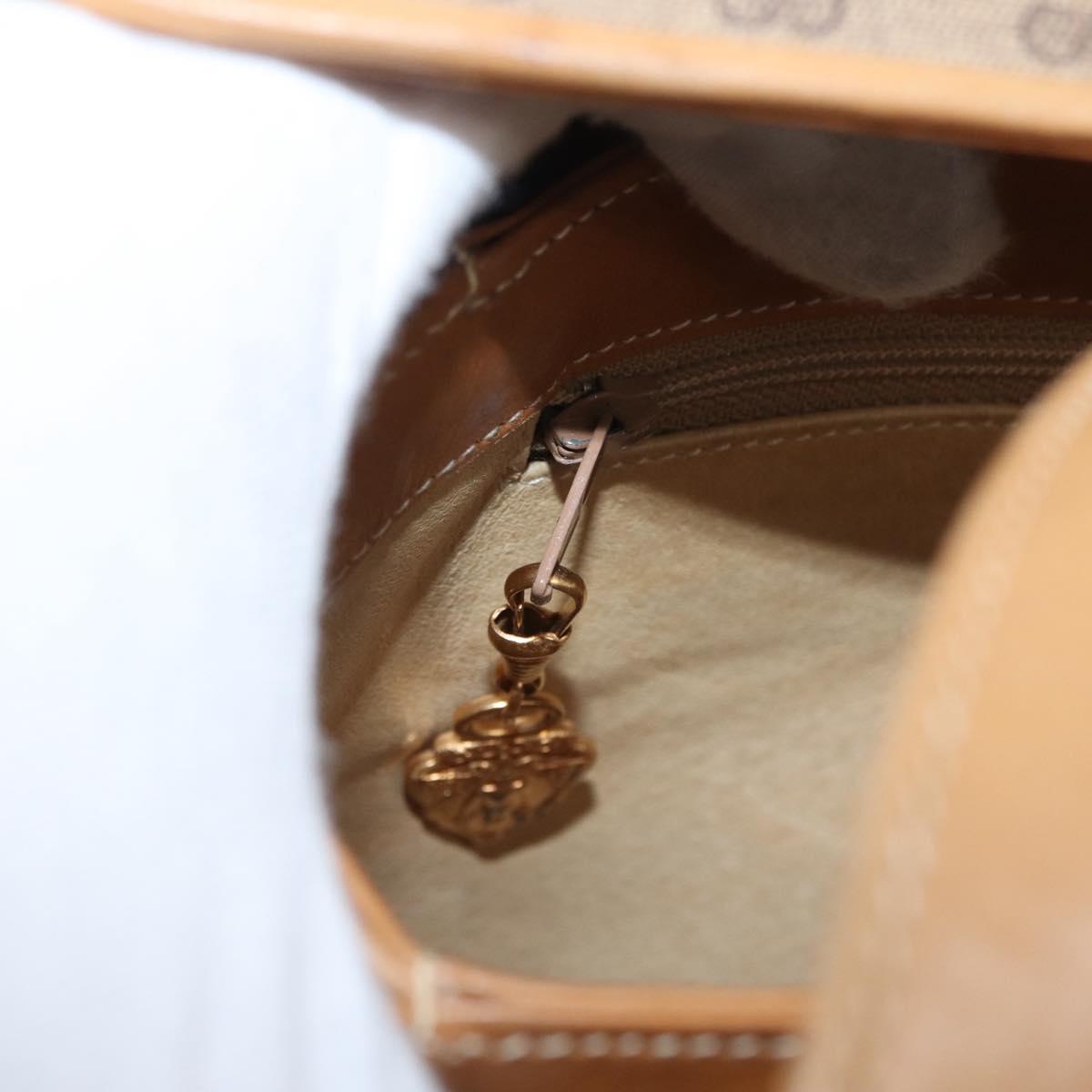 GUCCI Micro GG Supreme Shoulder Bag PVC Beige Gold 46 000 4857 Auth LNZ231