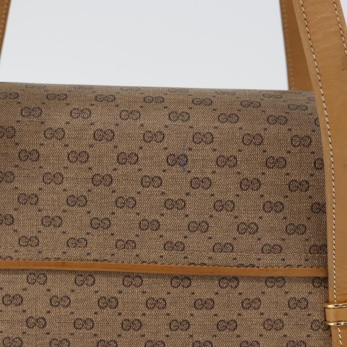 GUCCI Micro GG Supreme Shoulder Bag PVC Beige Gold 46 000 4857 Auth LNZ231