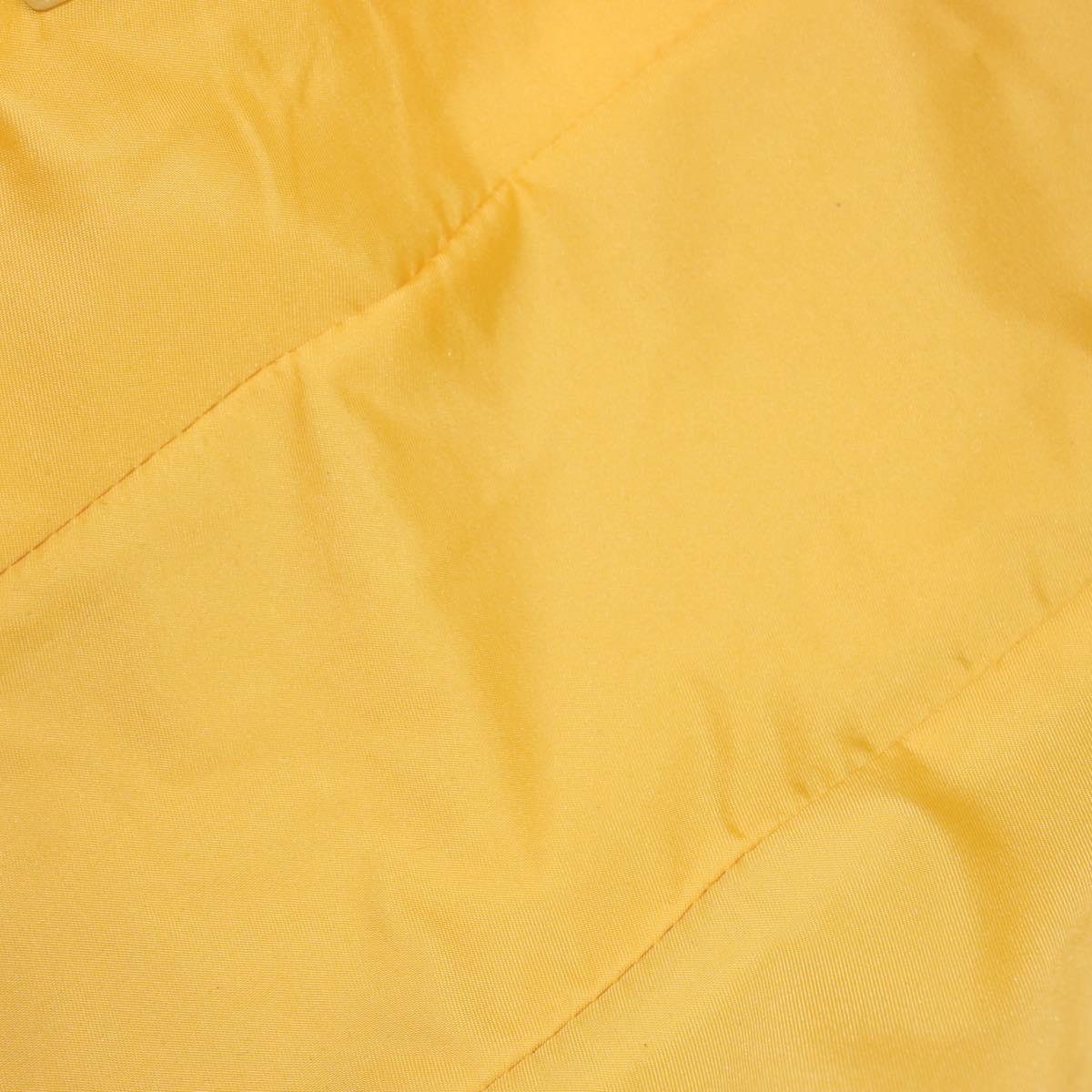 CHANEL New Travel Line Hand Bag Nylon Yellow Silver CC Auth LNZ232