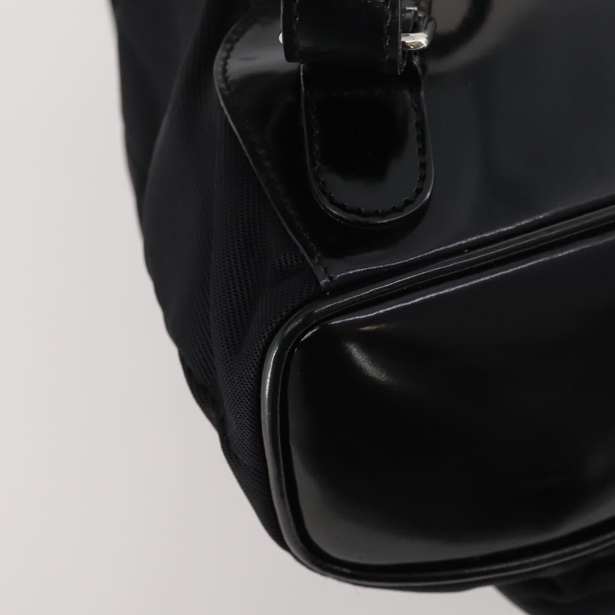 GUCCI Bamboo Backpack Patent leather Black Gold 003 2058 0030 Auth LNZ235