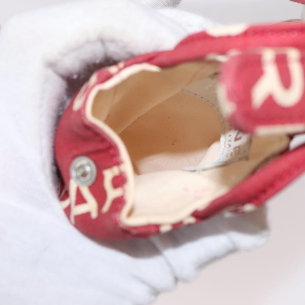 CHANEL By Sea Line Tote Bag Canvas Red CC Auth LNZ238A