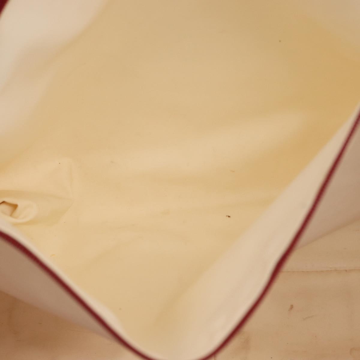 CHANEL By Sea Line Tote Bag Canvas Red CC Auth LNZ238A